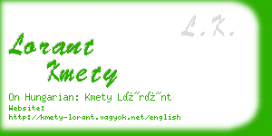 lorant kmety business card